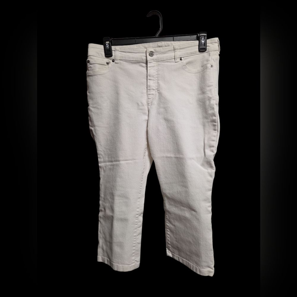 Chaps Classic White Denim Pants